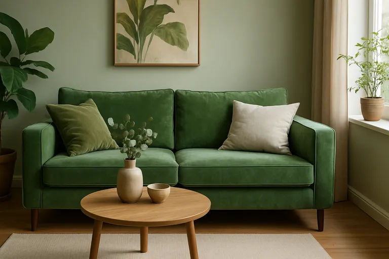 Een groene bank kiezen: stijl, onderhoud en comfort combineren
